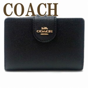 コーチ COACH 財布 二つ折り財布 レディース レザー ロゴ ブラック 黒 6390IMBLK ブランド 人気