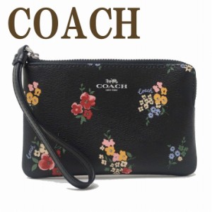 コーチ COACH ポーチ ハンドポーチ リストレット クラッチ 財布 ハンドバッグ レディース 花柄 ブラック 黒 7248SVA47 【ネコポス】 ブラ