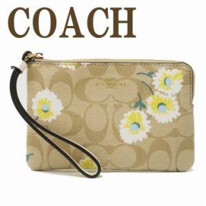 コーチ COACH ポーチ ハンドポーチ リストレット クラッチ 財布 ハンドバッグ レディース 花柄 シグネチャー C3360IMOTV 【ネコポス】 ブ