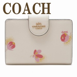 コーチ COACH 財布 レディース 二つ折り財布 レザー フローラル 花柄 ピンク C6439IMCAH ブランド 人気