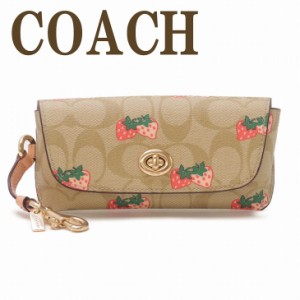 コーチ COACH サングラスケース レディース 眼鏡ケース アイウェアケース ピンク イチゴ 苺 いちご ストロベリー シグネチャー CB614IMOT