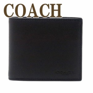 コーチ COACH 財布 メンズ 二つ折り財布 カードケース ブラック黒 74991BLK ブランド 人気