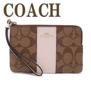 コーチ COACH ポーチ ハンドポーチ リストレット クラッチ 財布 ハンドバッグ レディース シグネチャー 58035IMDJ8 【ネコポス】 ブラン