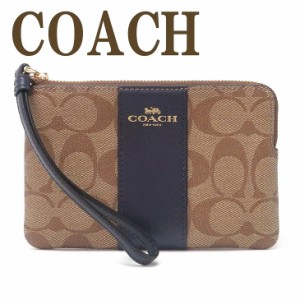 コーチ COACH ポーチ ハンドポーチ リストレット クラッチ 財布 ハンドバッグ レディース シグネチャー 58035IMDT3 【ネコポス】 ブラン