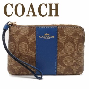 コーチ COACH ポーチ レディース ハンドポーチ リストレット クラッチ 財布 ハンドバッグ シグネチャー 58035IMQBA 【ネコポス】 ブラン