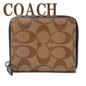 コーチ COACH 財布 メンズ 二つ折り財布 シグネチャー レザー ラウンドファスナー 91290QBTN2 ブランド 人気