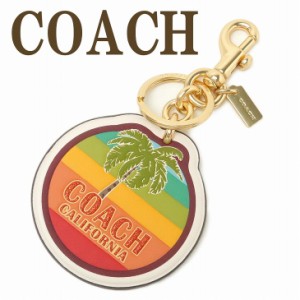 コーチ  COACH キーホルダー キーリング バッグチャーム カリフォルニア マルチカラー ストライプ 35486GDHA 【ネコポス】 ブランド 人気