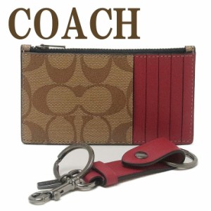 コーチ COACH カードケース メンズ 小銭入れ シグネチャー パスケース 名刺入れ キーリング キーホルダー レザー 2点セット ギフトセット