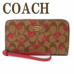 コーチ COACH 財布 レディース 長財布 ラウンドファスナー シグネチャー ハート レザー iPhoneケース 91578IMQA4 ブランド 人気