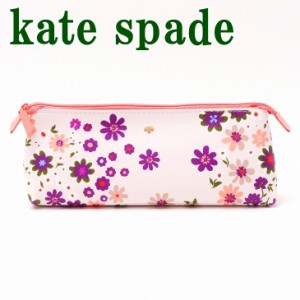 ケイトスペード kate spade ペンシルポーチ L字ファスナー ケース 筆箱 豪華6点セット小物 ピンク 花柄 フローラル KS-203032 ブランド 