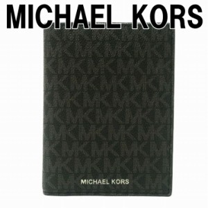 マイケルコース MICHAEL KORS メンズ パスポートケース レザー モノグラム  36F9LGFV5B-BLACK 【ネコポス】 ブランド 人気