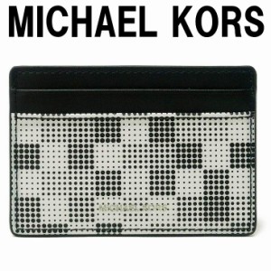 マイケルコース MICHAEL KORS メンズ カードケース 名刺入れ 定期券入れ パスケース チェック 36S0LGFD1R-WHTBK 【ネコポス】 ブランド 