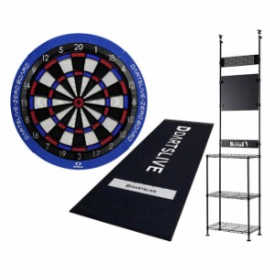 【セット商品】【送料無料】DARTSLIVE-ZERO BOARD＆BLITZER ダーツスタンド BSD27-BK＆DARTSLIVE 防炎ラベル付スローマット