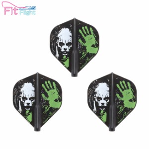 COSMO DARTS Fit Flight Printed Series Evil A スタンダード Dブラック　