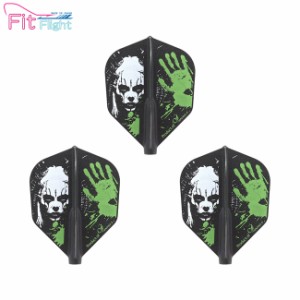 COSMO DARTS Fit Flight Printed Series Evil A シェイプ Dブラック　