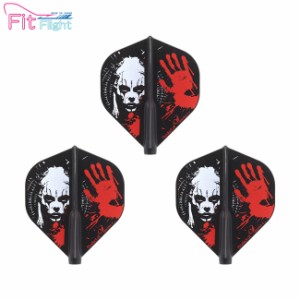 COSMO DARTS Fit Flight Printed Series Evil B スタンダード Dブラック　