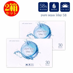 2箱セット 1箱あたり1,430円 ピュアアクアワンデー UV Moist 58 by ZERU 1箱30枚 高含水 58％ レンズ 1日使い捨て コンタクトレンズ UV加