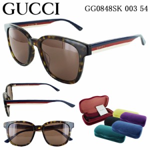 グッチ サングラス メンズ UVカット GG0848SK 003 アジアンフィット GUCCI ブランド ハバナ ブラウンレンズ ブルーレッドホワイトウェブ 