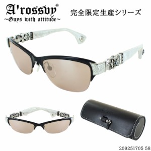 サングラス メンズ ブランド A'rossvy ロズヴィー 日本製 Made in Japan 209251705 シルバー925 silver925仕様 シルバーアクセサリー 完