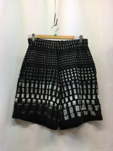 【古着】Supreme 23SS Gradient Grid knit short ブラック　ハーフパンツ　グラデーション　ニット　メンズ　ボトムス　Mサイズ　コット 