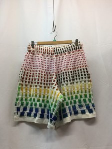 【古着】Supreme 23SS Gradient Grid knit short マルチカラー　ハーフパンツ　グラデーション　ニット　メンズ　ボトムス　Mサイズ　コ 