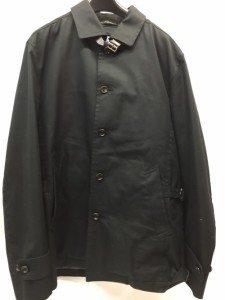 【古着】【MEN'S BIGI】　メンズビギ　ステンカラーコート　薄手トレンチコート　サイズ4　ブラック　キルティングライナー付　コットン 