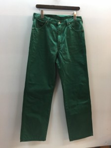 【古着】wrangler ラングラー　ロングパンツ　グリーン　無地　メンズ　ボトムス　30×31　WM1303　WRM-1493　X03-02112　コットン／ボト