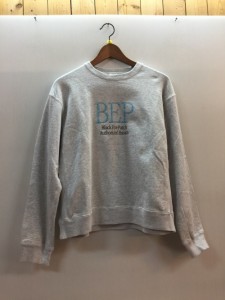 【古着】THE BLACKEYEPATCH ブラックアイパッチ　スウェット　グレー　BEP　ロゴ　プリント　メンズ　トップス　Sサイズ　コットン／トッ