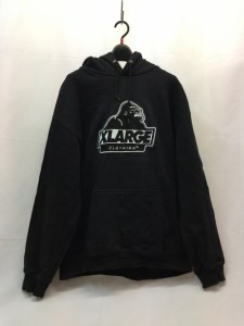 【古着】XLARGE エクストララージ SLANTED OG PULLOVER HOODED SWEAT フーディ　パーカー　ブラック　メンズ　トップス　Lサイズ　コット