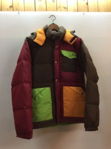 【古着】Penfield ペンフィールド　クレイジー　ダウンジャケット　マルチカラー　フード　フーディ　10226004　メンズ　アウター　Mサイ