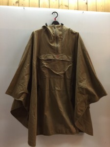 【古着】GRIP SWANY グリップスワニー　ポンチョ　ブラウン　Fire Proof PONCHO COYOTE GSJ-40　サイズフリー　焚き火　フード　フーディ