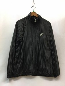 【古着】BLACK EYE PATCH ブラックアイパッチ ナイロン　ジャケット　ブラック　ZIP　光沢　メンズ　アウター　Mサイズ／アウター【中古 