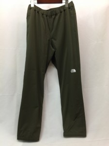 【古着】【THE NORTH FACE】　ザノースフェイス　ナイロンパンツ　ジャージ　サイズM　カーキ　タグ付　薄手　メンズ　古着　アウトドア 