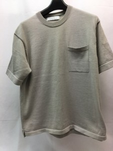 【古着】【GREEN LABEL RELAXING】　グリーンレーベル　リラクシング　ユナイテッドアローズ　半袖Tシャツ　化繊レーヨン　サイズM　グレ