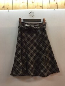 【古着】BURBERRY BLUE LABEL　バーバリーブルーレーベル　スカート　ブラウン　チェック柄　ウール　レディース　ボトムス　36　サイズ 