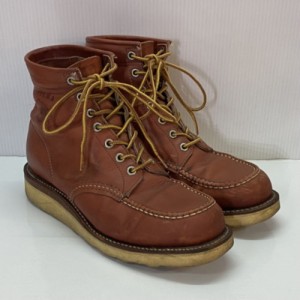 【古着】CHIPPEWA チペワ 90225 レースアップブーツ サイズ7 25CM相当 メンズ レザー レッドブラウン／メンズ・ブーツ【中古】[☆2][1225