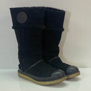 【古着】TORY BURCH トリーバーチ ムートンブーツ ボア 24CM相当 レディース ブラック／レディース・ブーツ【中古】[☆2][12254-20231217