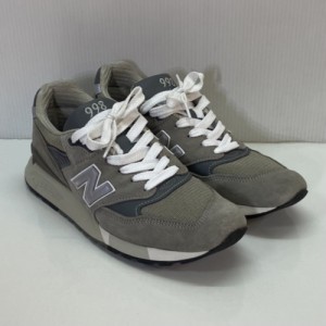 【古着】NEW BALANCE?ニューバランス U998GR スニーカー 998 ＭＡＤＥ ＩＮ ＵＳＡ スエード 26ＣＭ メンズ グレー／メンズ・スニーカー