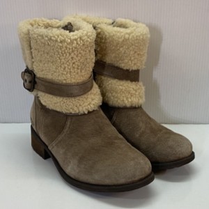 【古着】UGG アグ 1006039 Blayre II ブレア2 ショートブーツ ムートンブーツ ボア ベルト 24CM レディース ベージュ／レディース・ブー 