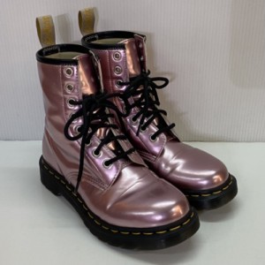 【古着】Dr.Martens ドクターマーチン Vegan 1460 ブーツ メタリック レースアップ UK3 22CM相当 レディース ピンク／レディース・ブーツ