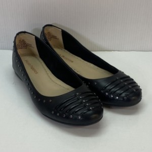 【古着】Hush Puppies ハッシュパピー L-06307007 パンプス フラットシューズ スタッズ サイズUS6 22.5〜23CM相当 レディース ブラック／