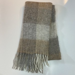 【古着】HOLZWEILER ホルツワイラー マフラー MOHAIR ALPACA モヘア アルパカ イタリア製 ブラウン ベージュ／その他【中古】[☆3][12255