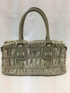 【古着】PRADA プラダ　ハンドバッグ　トートバッグ　2way　ショルダーベスト付き　保管袋付き　BN2869　グレー／バッグ【中古】[☆2][12