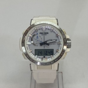 【古着】CASIO カシオ PRO TREK プロトレック PRW-60-7AJF 腕時計 アナログ・デジタル クライマーライン メンズ アウトドア ホワイト／時