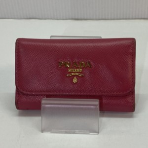 【古着】PRADA プラダ 1M0222 キーケース サフィアーノ 6連 レディース ピンク／名刺入れ・キーケース【中古】[☆2][12255-2024011912506