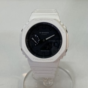 【古着】CASIO カシオ G-SHOCK ジーショック GA-2100-7AJF 腕時計 オクタゴン 八角形 メンズ レディース ホワイト ブラック／時計【中古 