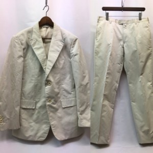 【古着】ERMANNO SCERVINO エルマノシェルヴィーノ　スーツ　上下セット　セットアップ　ホワイト　アイボリー　メンズ　50　サイズ　ITA