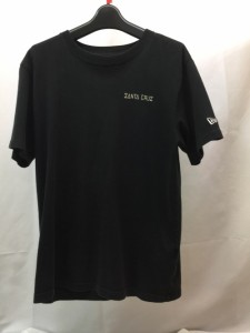 【古着】【NEW　ERA×SANTA　CRUZ】　半袖Tシャツ　サイズM　ブラック　ニューエラ　サンタクルーズ　コラボ　メンズ　古着　ストリート 