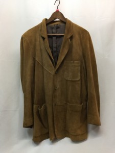 【古着】Paul Smith ポールスミス ジャケット シープスキン 羊革　スウェード レザー 3B テーラードジャケット ブラウン　メンズ　Lサイ 