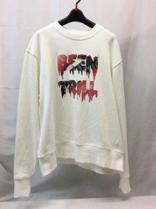 【古着】BEEN TRILL　GALLIS ADDICTION　ビーントリル　ガリスアディクション　アーチロゴ デカロゴ　スウェット　トレーナー　ホワイト 